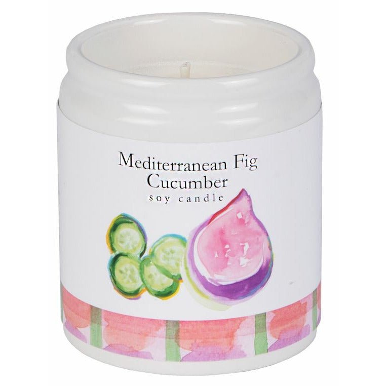 7.5 oz Scented Soy Candle - MEDITERRANEAN FIG CUCUMBER - Be YOUnique