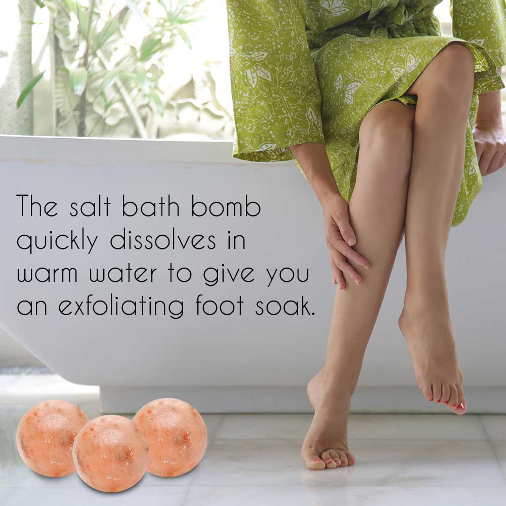 Himalayan Pink Salt Bath Ball by Pride of India – Easily Soluble – Good for Refreshing & Hydrating Bath – Mineral Rich Spa Ritual – Easy to Use - Ideal Gift for Any Occasion - Be YOUnique