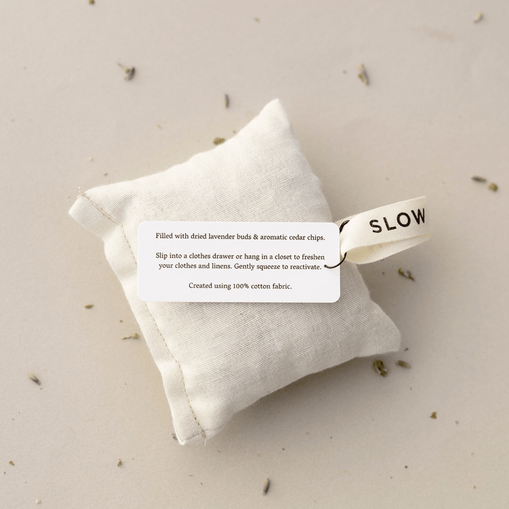 Lavender + Cedar Sachet Pouch - Cotton Natural - Be YOUnique