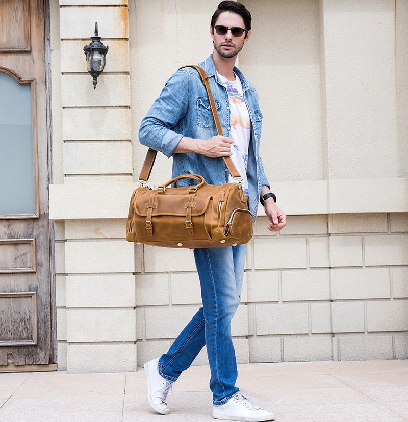 The Bard Weekender | Handmade Leather Duffle Bag - Be YOUnique