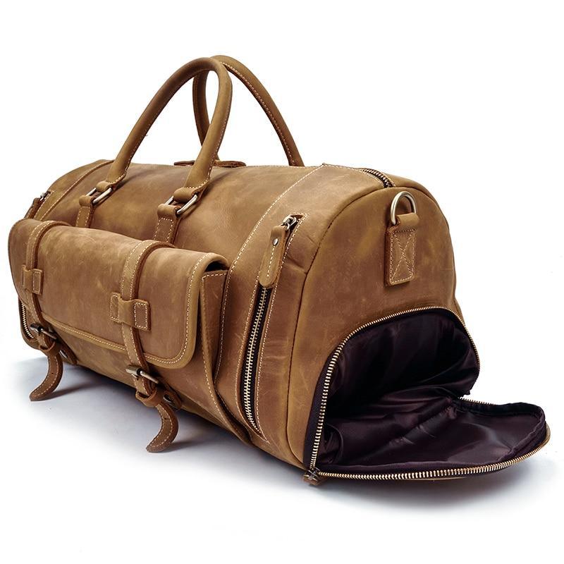 The Bard Weekender | Handmade Leather Duffle Bag - Be YOUnique