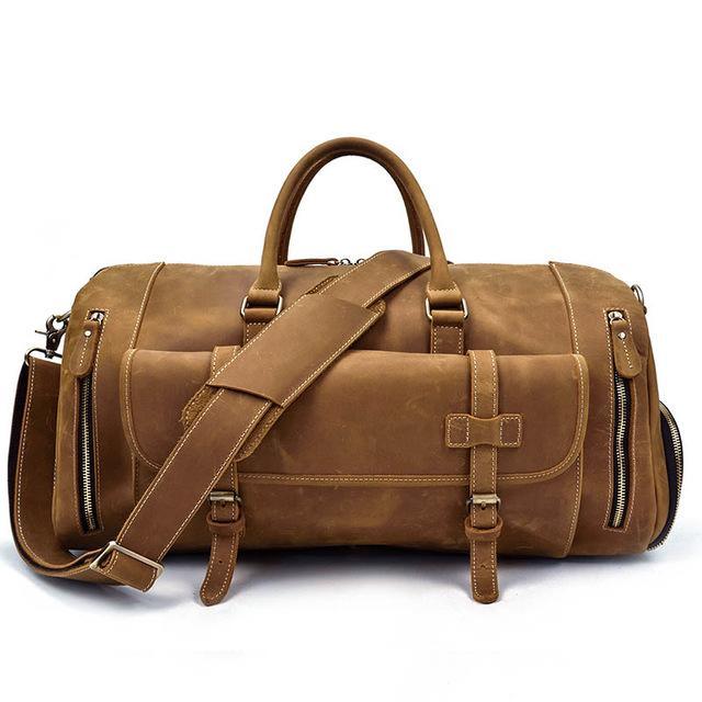 The Bard Weekender | Handmade Leather Duffle Bag - Be YOUnique