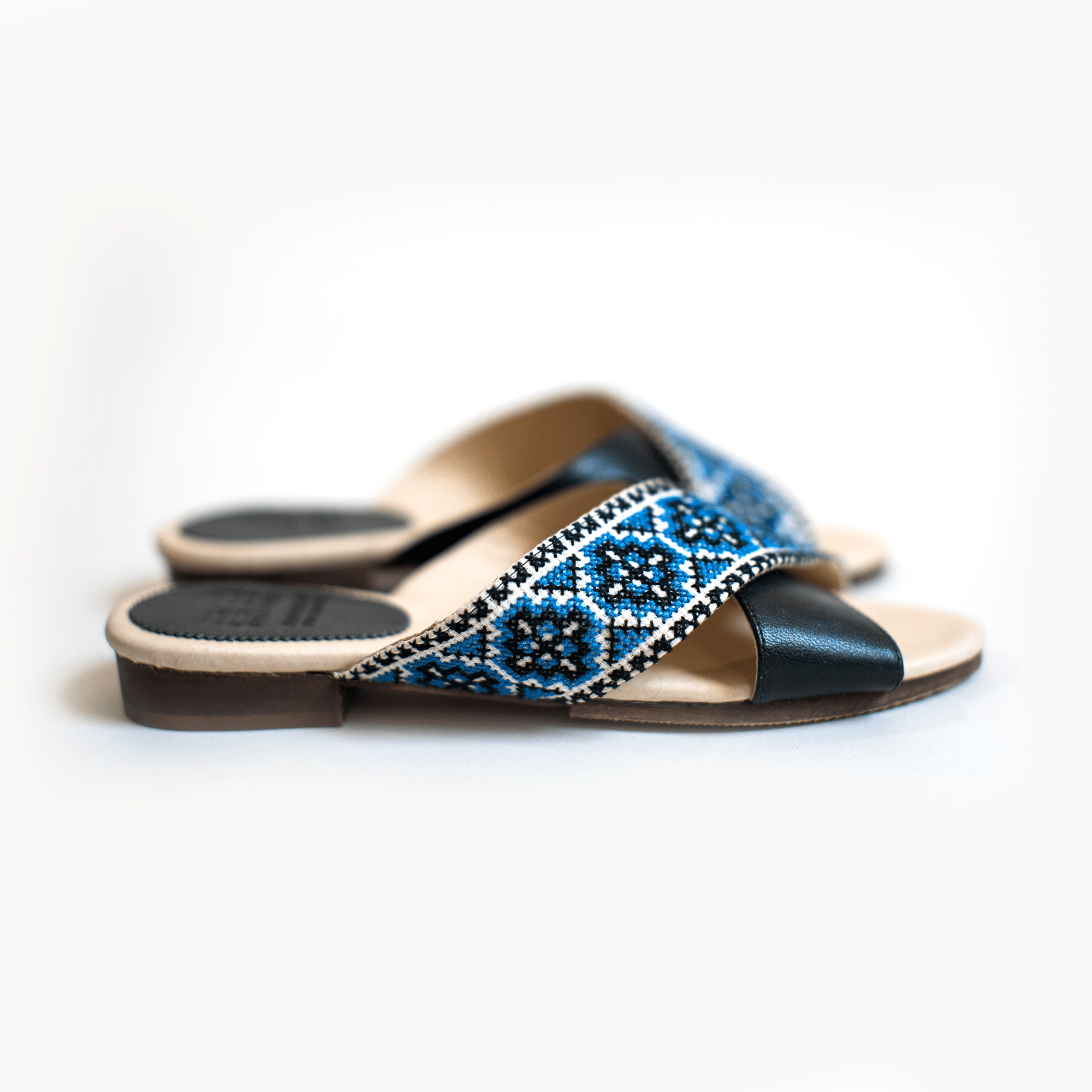Mona Cross Strap Sandal - Sapphire Blue - Be YOUnique
