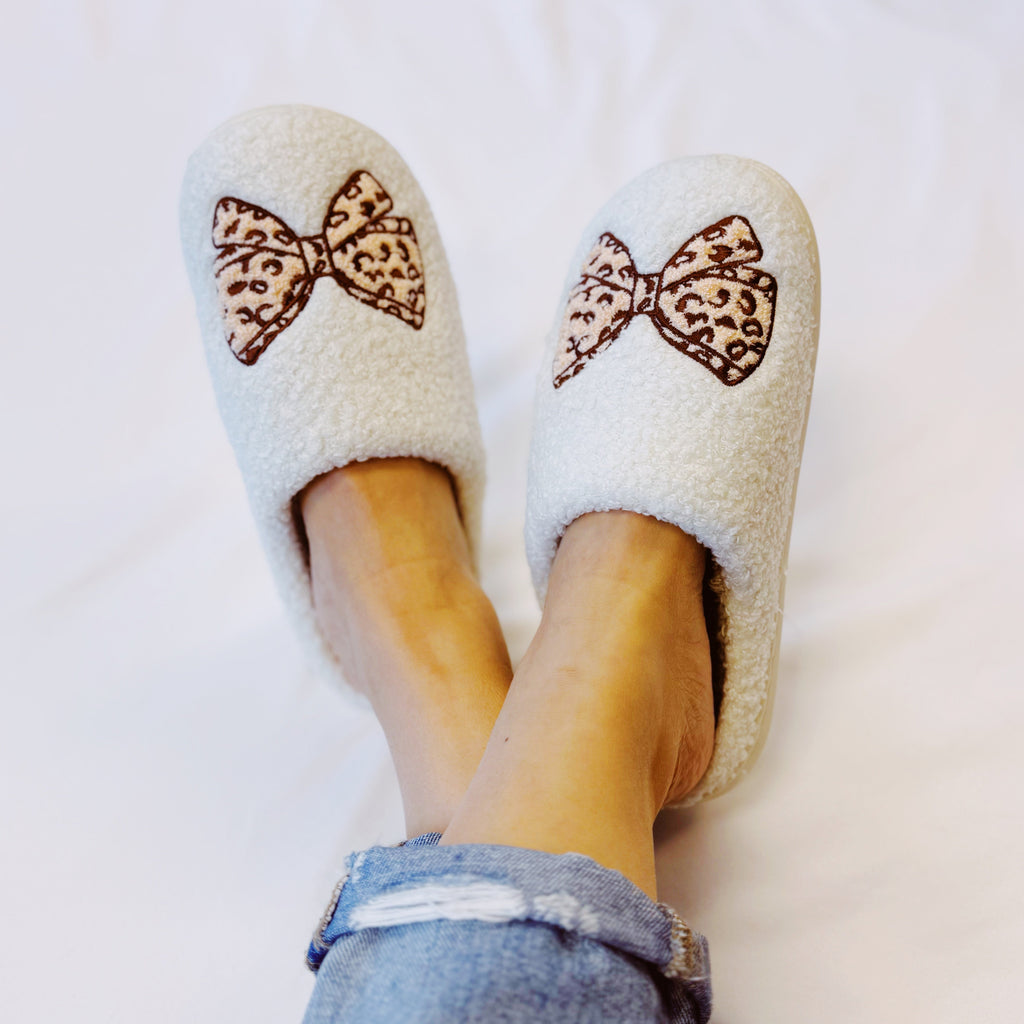Emily Bow Cozy Lounge Slippers - Be YOUnique
