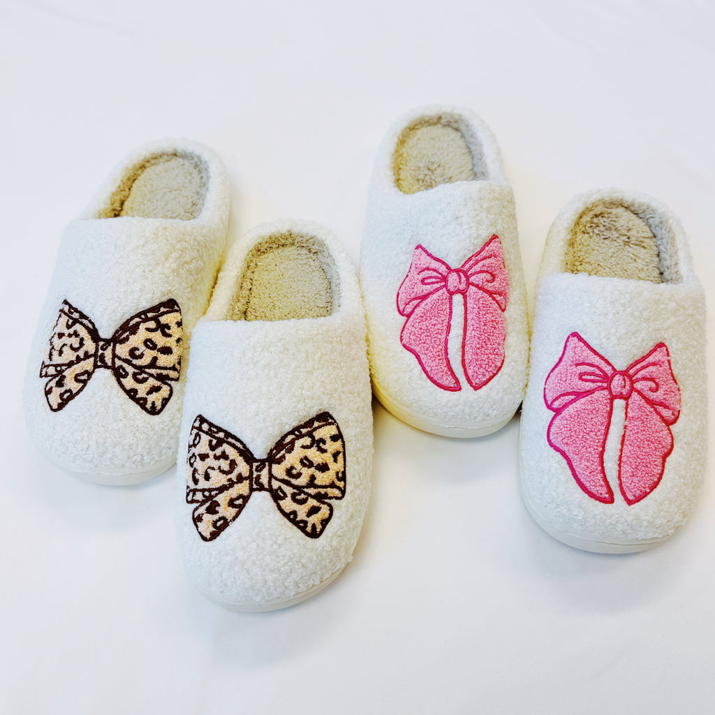 Emily Bow Cozy Lounge Slippers - Be YOUnique