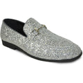 "Bravo 1" Silver Glitter Tuxedo & Prom Shoes - Be YOUnique