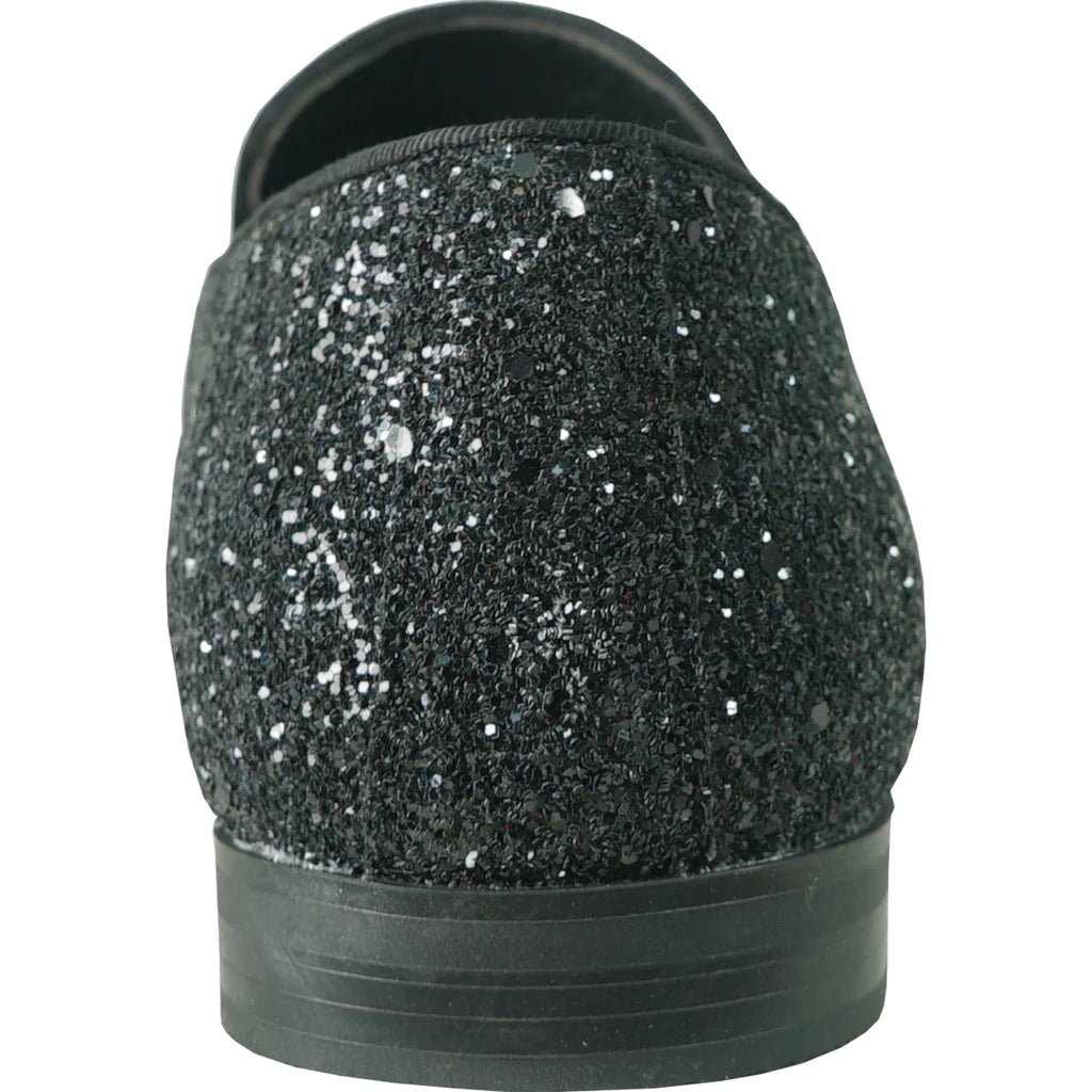 "Bravo" Black Glitter Tuxedo & Prom Shoes - Be YOUnique