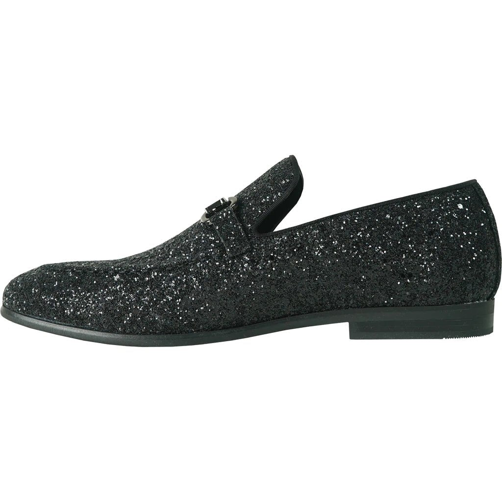 "Bravo" Black Glitter Tuxedo & Prom Shoes - Be YOUnique
