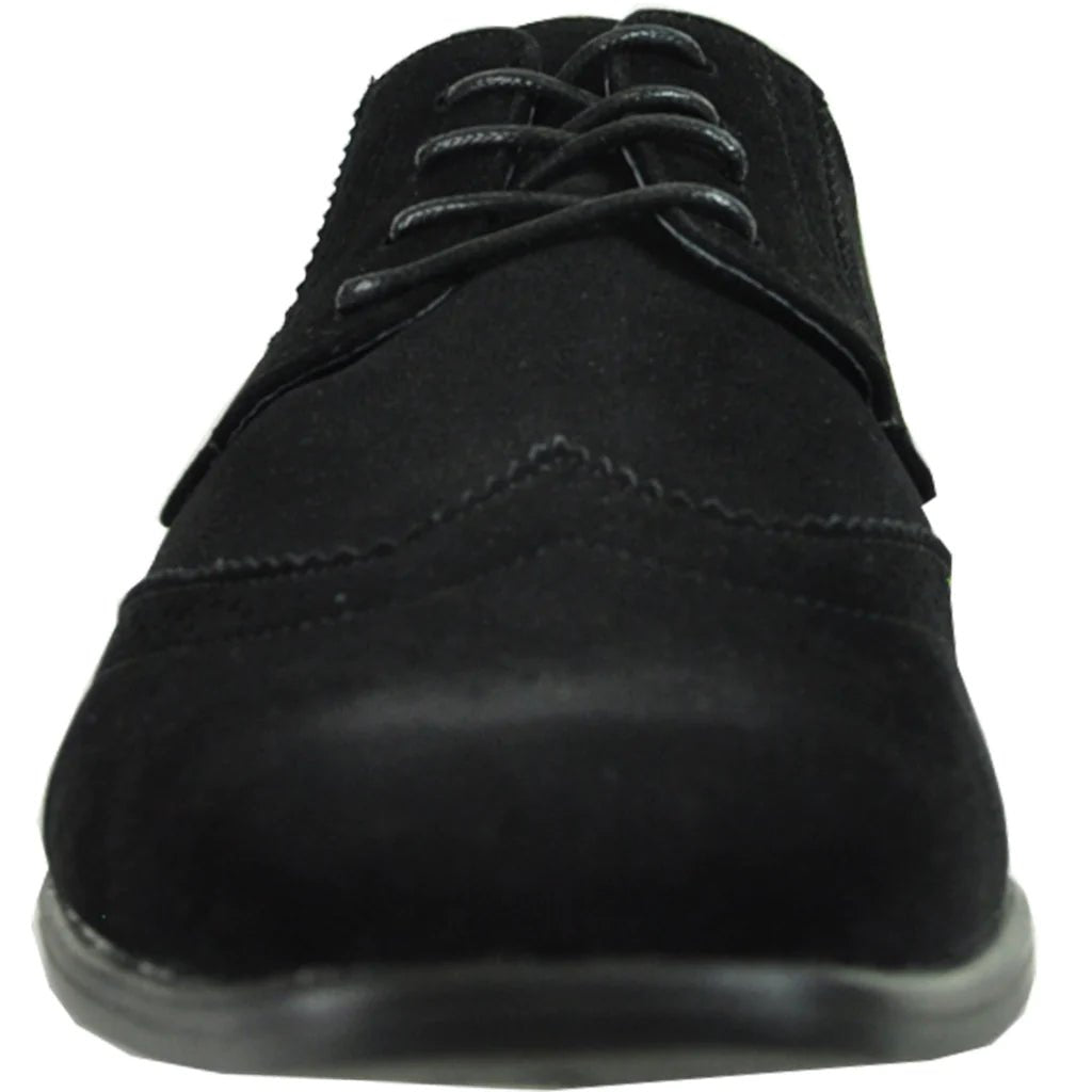 BRAVO Men Dress Shoe KING - 3 Wingtip Oxford Shoe Black - Be YOUnique