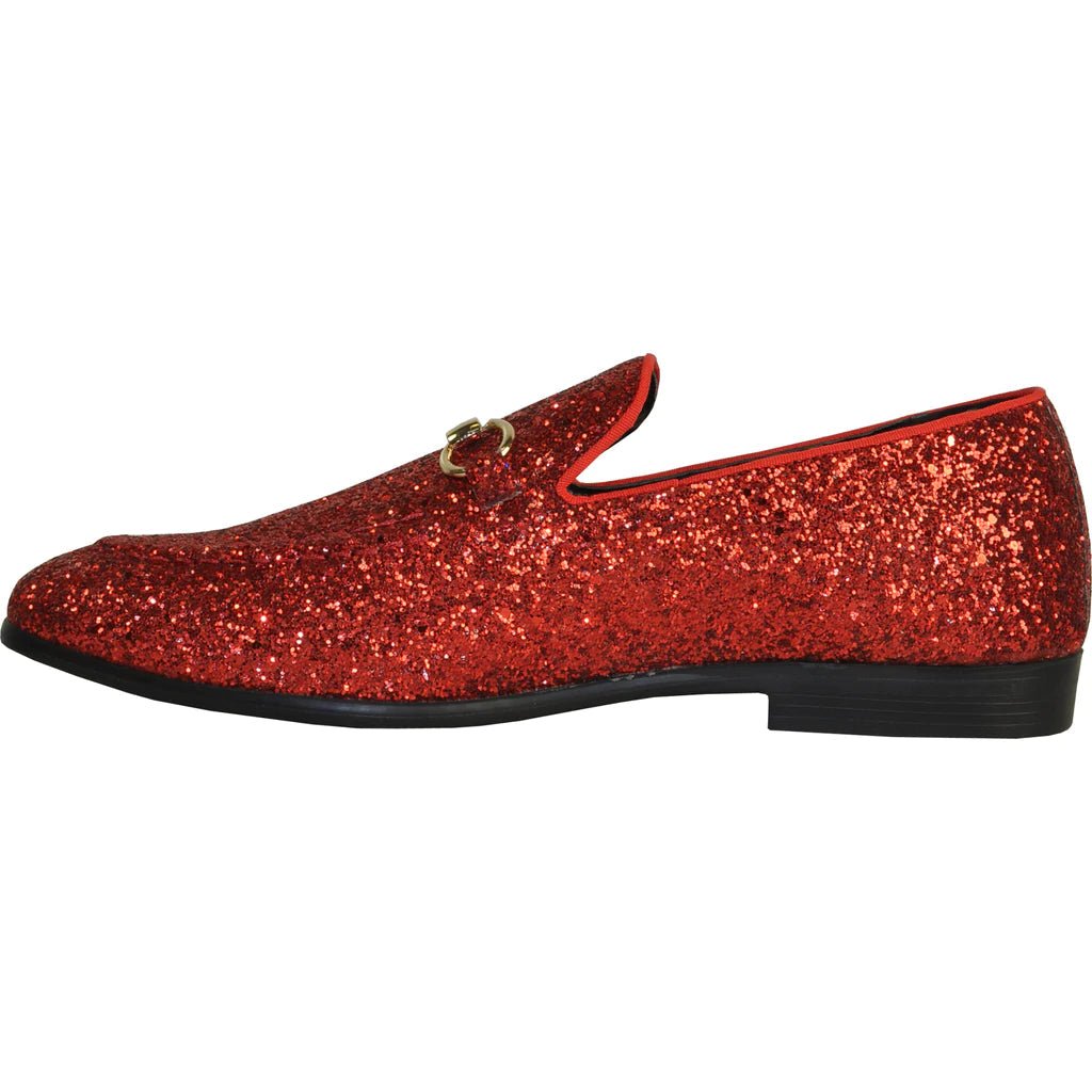 "Bravo" Red Glitter Tuxedo & Prom Shoes - Be YOUnique