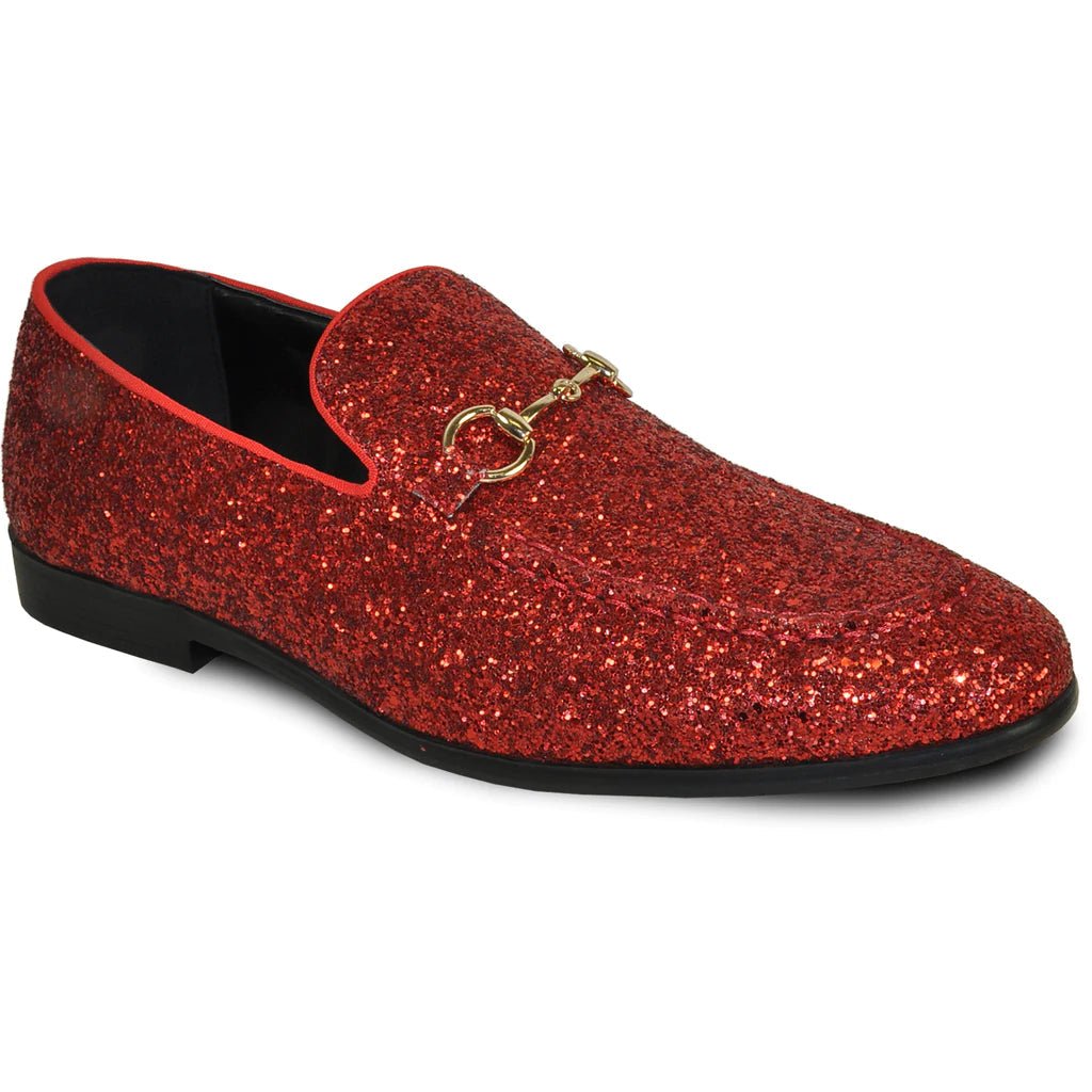 "Bravo" Red Glitter Tuxedo & Prom Shoes - Be YOUnique