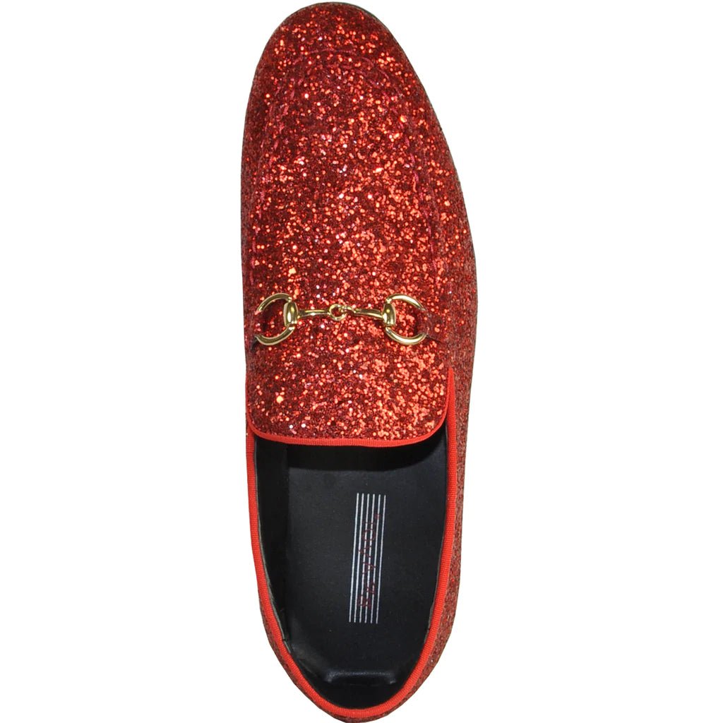 "Bravo" Red Glitter Tuxedo & Prom Shoes - Be YOUnique