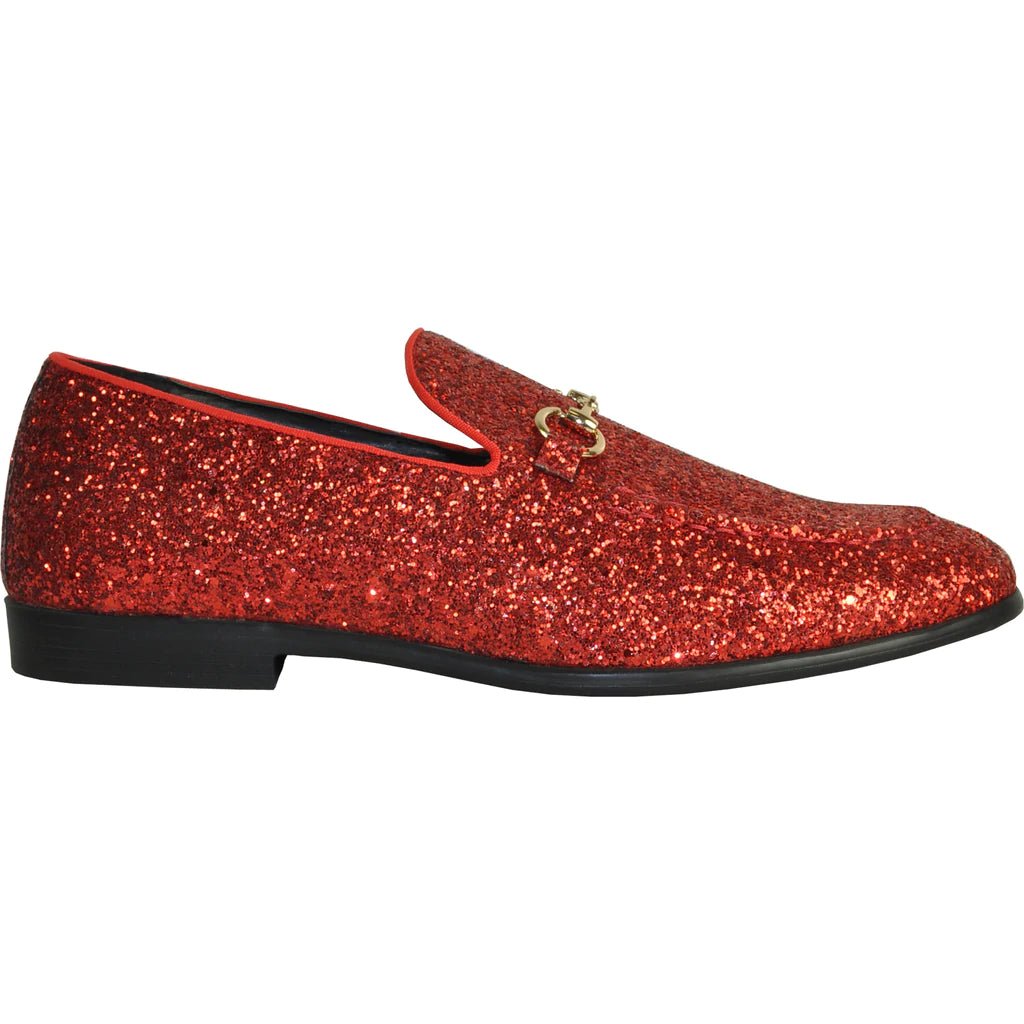"Bravo" Red Glitter Tuxedo & Prom Shoes - Be YOUnique