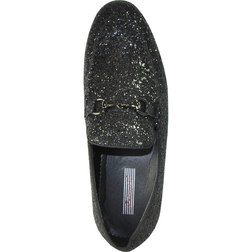 "Bravo1" Black Glitter Tuxedo & Prom Shoes - Be YOUnique