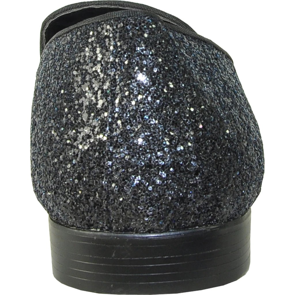 "Bravo1" Black Glitter Tuxedo & Prom Shoes - Be YOUnique