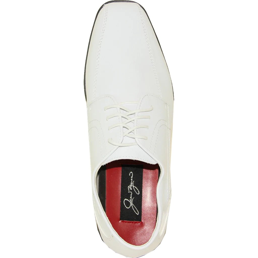 JEAN YVES Men Dress Shoe JY02 Oxford Formal Tuxedo for Prom & Wedding Shoe White Patent - Be YOUnique