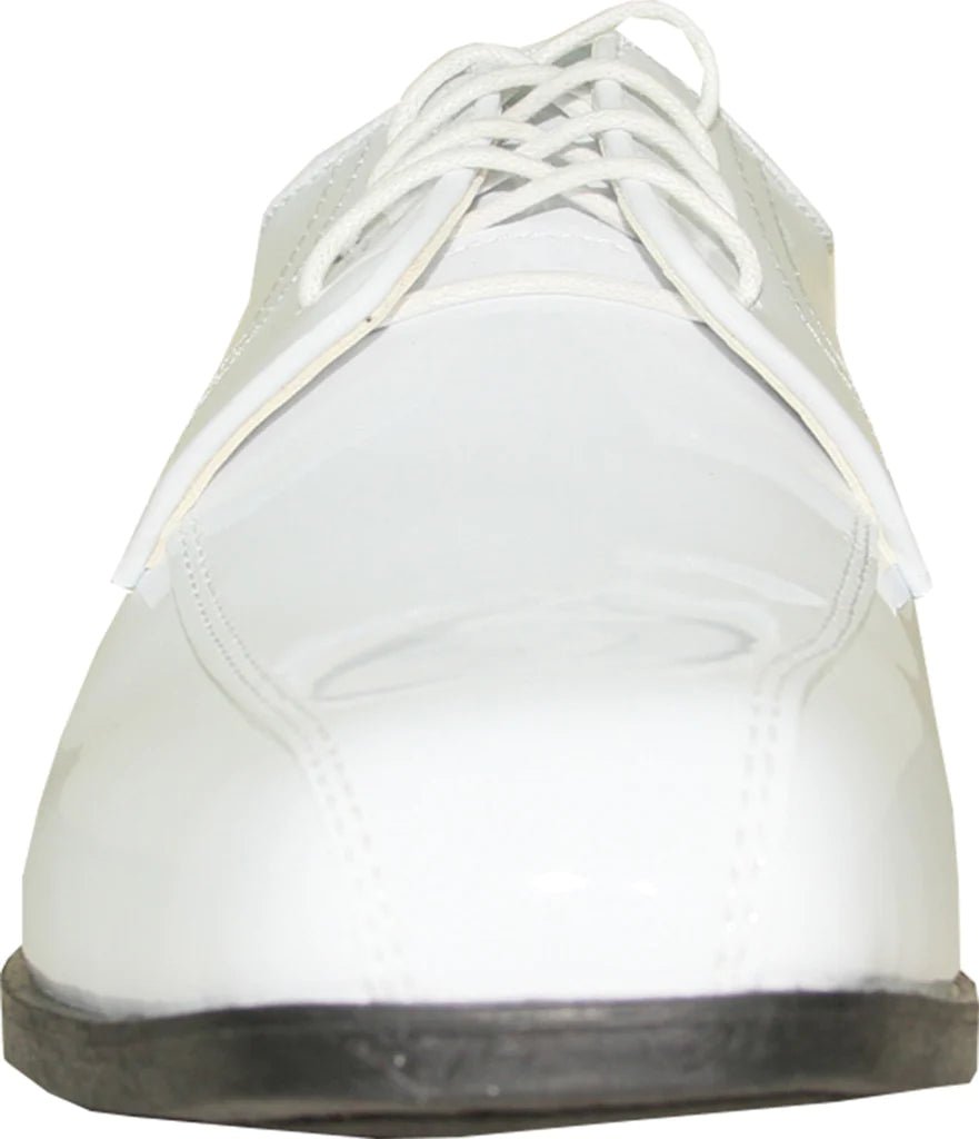 JEAN YVES Men Dress Shoe JY02 Oxford Formal Tuxedo for Prom & Wedding Shoe White Patent - Be YOUnique