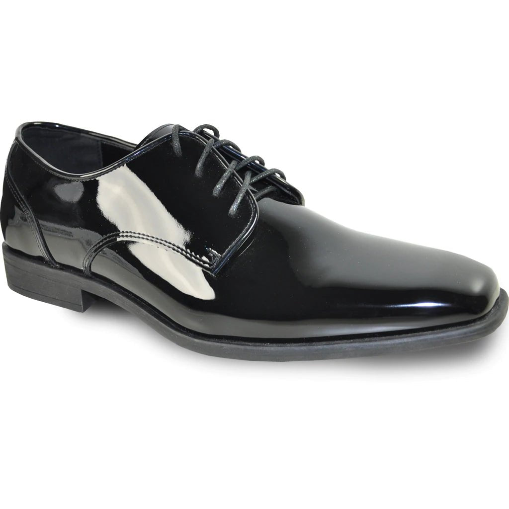 "Matteo" Black Vangelo Tuxedo Shoes - Be YOUnique