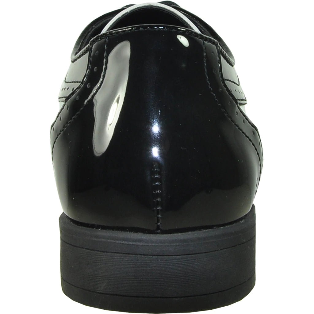 "Telford" Black and White Vangelo Tuxedo Shoes - Be YOUnique