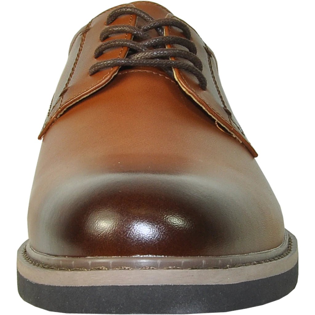 "Vallo - 1P" Brown Matte Vangelo Tuxedo Shoes - Be YOUnique