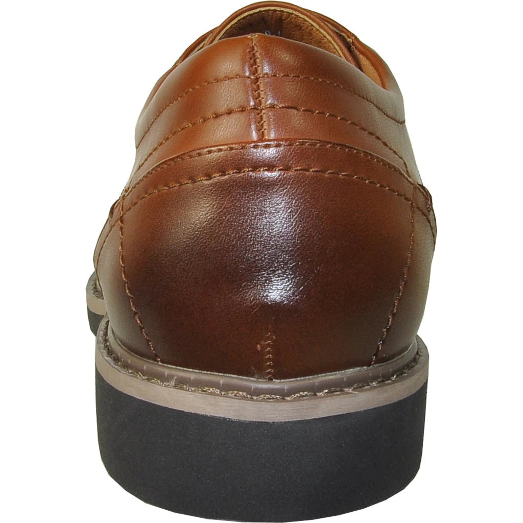 "Vallo - 1P" Brown Matte Vangelo Tuxedo Shoes - Be YOUnique