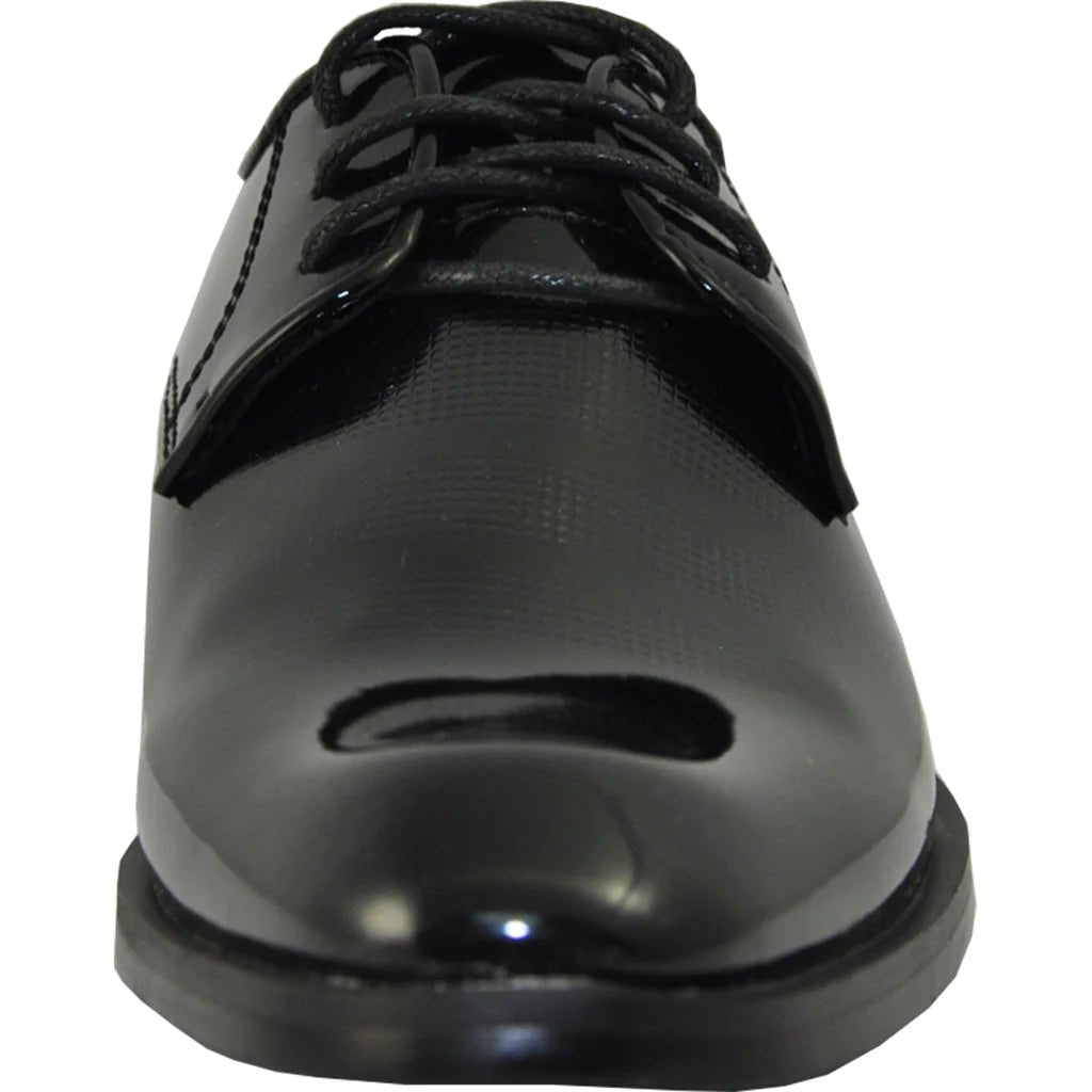 VANGELO Boy ROCKEFELLERKID Dress Shoe Formal Tuxedo for Prom & Wedding Black Patent - Be YOUnique