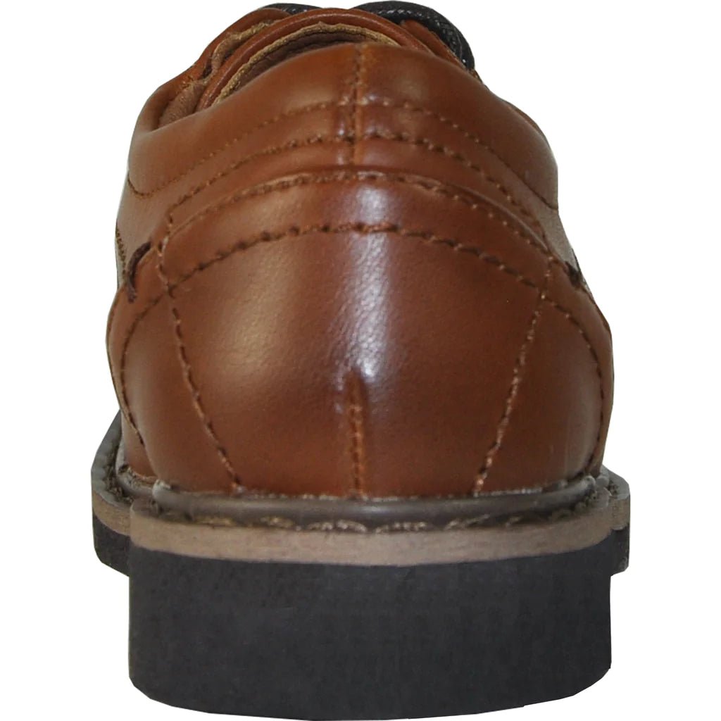 VANGELO Boy VALLO - 1PKID Dress Shoe Formal Tuxedo for Prom & Wedding Brown Matte - Be YOUnique
