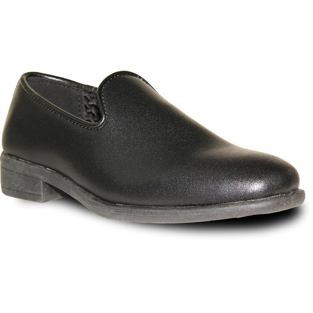 VANGELO Boy VALLO - 3KID Dress Shoe Formal Tuxedo for Prom & Wedding Black Matte - Be YOUnique