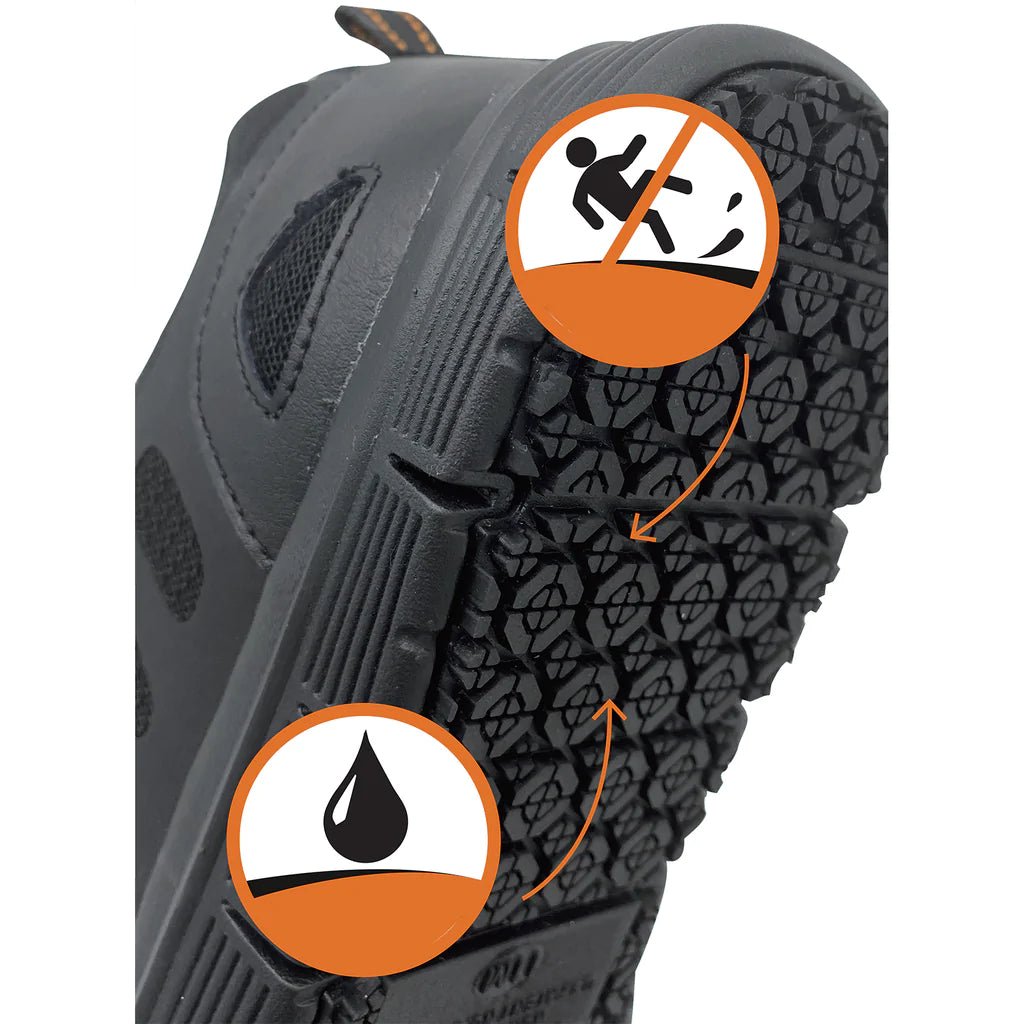VANGELO Men Slip Resistant Shoe NICK - 1 Black - Be YOUnique